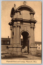 c1910s Plymouth Rock and Canopy Massachusetts Antique Postcard picture