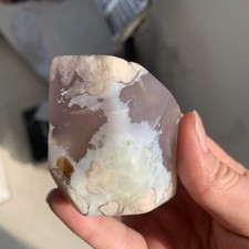 185g Faceted Flower Agate Freeform Geometric Crystal Hand-Cut Spiritual Decor picture