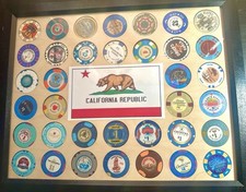 California Casino Chips Collection 36pcs picture