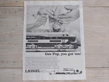 Vintage 1955 LIONEL Toy Trains COLLIER'S Magazine Print ADVERTISEMENT AD 10 x 13 picture