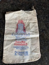 Vintage Colonial 2 Lbs Cloth Cane Sugar Sack New Orleans LA picture