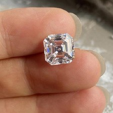 8 CT Lab Grown CVD Diamond Asscher Cut D Color VVS1 Clarity Certified Loose H9 picture