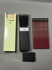 12 Japanese Vintage Pencil Mitsubishi Hi Uni F JIS NOS Box picture