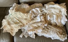 65 Pc Vgt Heirloom Estate Crochet Lace Doily Lot Chic Wedding + More Added picture