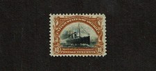 1901 U.S. Pan-Am Expo Series 10c Yel Brn & Blk OCEAN SHIP  Sc#299 M/NH/OG GEM picture