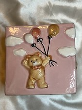Antique Relpo  Bears With Ballon’s Planter, Pink, T1135 picture