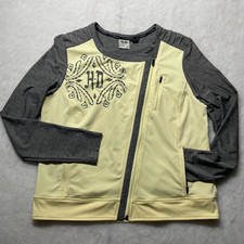 Harley Davidson Womens Yellow Asymmetric Zip Performance Riding Jacket Size XL picture