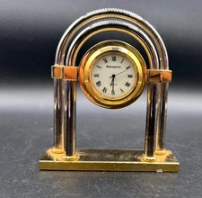 Fidelity Portsmouth Solid Brass Schooner Desk Clock Vtg 1994 picture