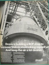 Print Ad Dravo BOF Shop Increase Stelcos Steelmaking 1970s Vintage Industrial picture