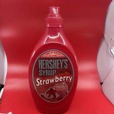 Giant Hersheys Strawberry Syrup Plastic 18” Store Display Piece Or Bank picture