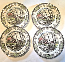 4 Johnson Bros The Friendly Village Dessert, Salad Plates 7 5/8