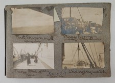 1910s antique TRAVEL PHOTO ALBUM CUNARD SAXONIA ship UK Ireland Scotland Paris picture