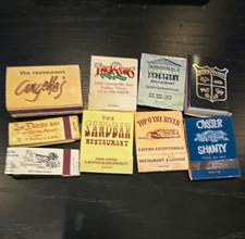 Vintage Lot of 8 Restaurant Matchbooks Caprio’s Sandbar Top O’ River picture