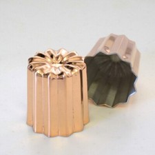 Copper Canele Molds set of 10 Made in Japan Tall Size Φ53×58mm picture