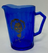 Vintage 1930's Shirley Temple Cobalt Blue Mini Pitcher/Creamer 4.5