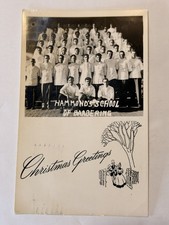 1947 Johnstown PA Hammond School of Barbering RPPC Vintage Christmas Postcard picture