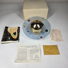 NEW OLD STOCK - 1962 Astro / Vacumet Spinaround Planet Space Coin Bank MCM   picture