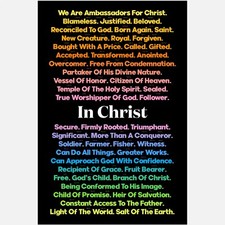 In Christ Poster - 24x36 - Identity in Christ - Who I am in Christ picture