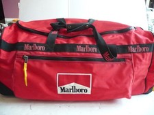 Vintage 1990'S Marlboro Miles Large Travel / Duffle Bag With Wheels picture