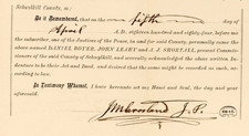 1884 Washington Schuylkill County PA Deed Henry C Russell Signed JP Moreland picture
