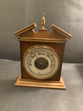 Vintage Ingraham Wood Temperature Storm Made In West Germany Rare 9.5” Tall picture