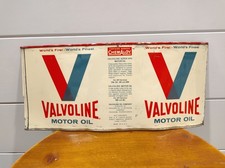 Vintage Valvoline Flat Motor Oil Can Metal Quart Sign Advertising Red Line picture