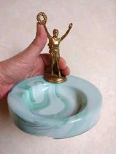 VINTAGE Irving Florman item -- not sure ??? Slag glass ??? desk item ? picture
