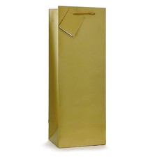Allgala 12-Pack Gold Wine Gift Bags with Handles, 14x5x4 Inch, Party Favor Bags picture
