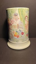 Raoul Dufy Copyright Deruta Italy Ceramic Cylinder Vase, Wine Cooler picture