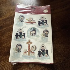 Vintage Hallmark Frosty Friends Christmas Stickers Sealed READ picture