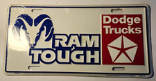 Vtg Dodge Chrysler Metal License Plate New Still In Plastic picture