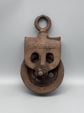 Antique K & B St Louis USA Cast Iron Farm 1920's Steampunk Well Pulley picture