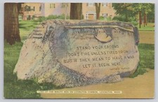 Line of the Minute Men Stand Your Ground Lexington Common Massachusetts Postcard picture