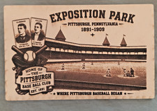 LEATHER ~ Exposition Park Pittsburgh PA Modern BASEBALL Postcard  Pennsylvania picture
