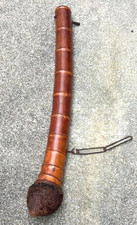 Vinatge Japanese Bamboo Pole L40.9×3.1inch Pot-Hook Jizaikagi Hearth Decoration picture