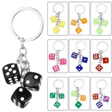 Lucky Dice Keychain with 3 Dice Charms – Fun Novelty Gift for Gamers & Cars picture