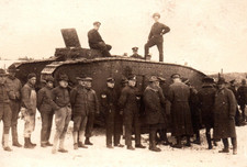 WWI Fort Dix NJ British Britannia Tank And Crew Real Photo Postcard RPPC picture