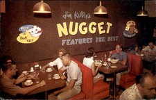 Reno NV Nevada Jim Kelley's The Nugget Casino Cafe c1950-60s Vintage Postcard picture