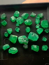 12.05 Carats Natural  Green Rough faceting Grade emerald lot from Swat Pakistan picture