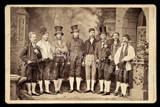 Interesting Group Shot of Men by Melander Chicago 1800s Cabinet Card Photo Rare picture