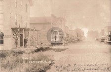 Street View Main St., Clarksville MI Michigan 1907 RPPC Photo Postcard COPY picture