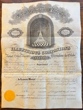 1862 ROYAL & SELECT MASTERS CRYPTIC MASONIC DEGREE 1862 WATERBURY CT FREEMASONS picture