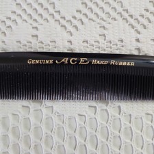 Vintage Genuine Ace Hard Rubber Pocket Comb 7