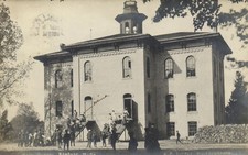 PC CPA US, MICHIGAN, SARANAC, HIGH SCHOOL, VINTAGE REAL PHOTO POSTCARD (b6687) picture