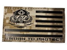 Sworn To Protect IR Reflective Combat Diver Flag Patch AOR1 US Navy SEAL NSWDG picture
