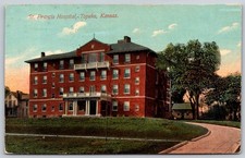 Vintage St. Francis Hospital Topeka Kansas Postcard 1911 Lithograph AA433 picture