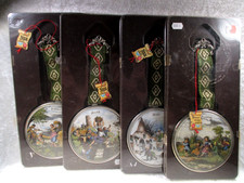 BMF N Zinn - Four Seasons Pewter & Porcelain Wall Plaque/Medallions W Germany picture