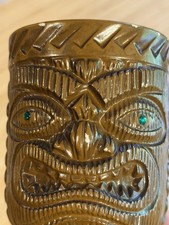 Vintage Orchids of Hawaii Tiki Mug Green Eyes Jewel Eyes picture