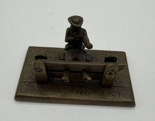 Rare Victorian 1886/7 Solid Bronze Figurine YeStocks Warwick Registered Design picture