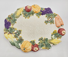 Vintage Omnibus by Fitz and Floyd 1995 Vegetable Fruits Platter Tray 13